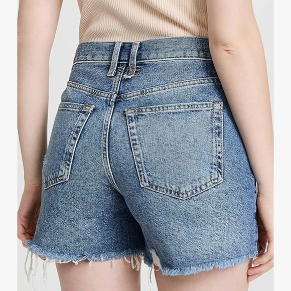 Free People • We The Free • Makai Distressed Denim Cutoff Button Fly Shorts - Picture 5 of 10